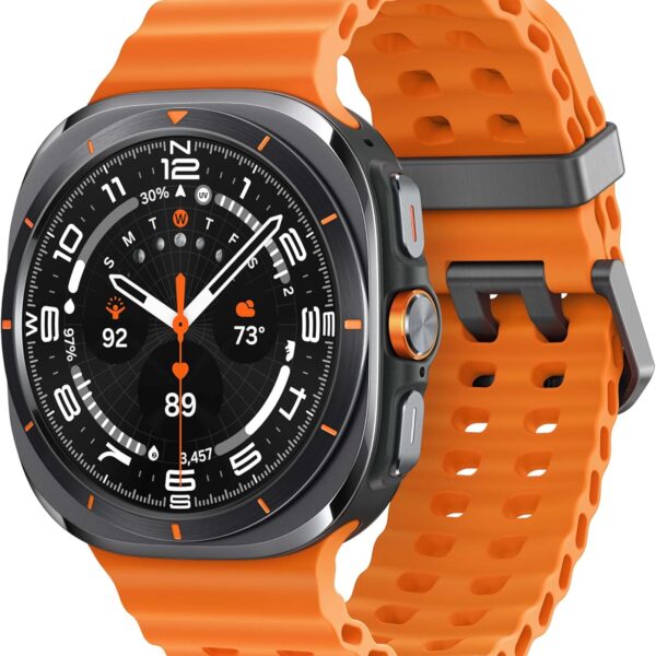Samsung Galaxy Watch Ultra 47mm LTE AI Smartwatch w/Energy Score, Wellness Tips, Heart Rate Tracking, Sleep Monitor, Fitness Tracker, GPS, 2024,Titanium Gray [US Version, 1Yr Manufacturer Warranty]
