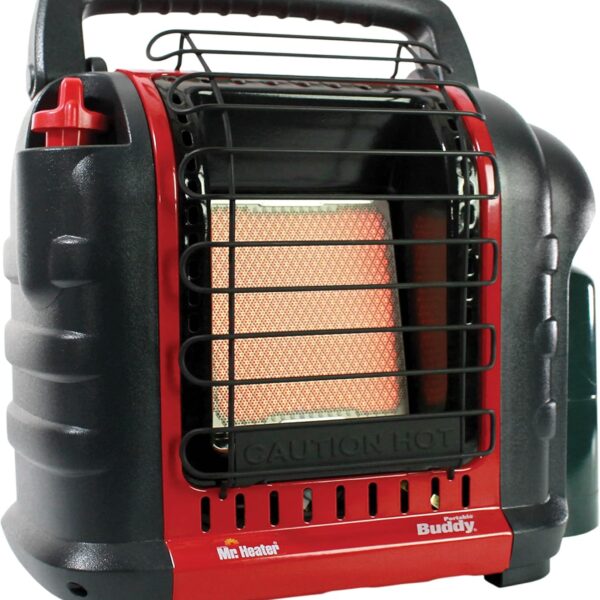 Mr. Heater F232000 MH9BX Buddy 4,000-9,000-BTU Indoor-Safe Portable Propane Radiant Heater, Red-Black