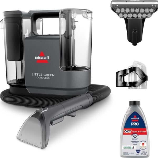 BISSELL® Little Green® Cordless Multi-Purpose Portable Deep Carpet and Upholstery Cleaner, Car and Auto Detailer with 25V Lithium-Ion Battery, 3682